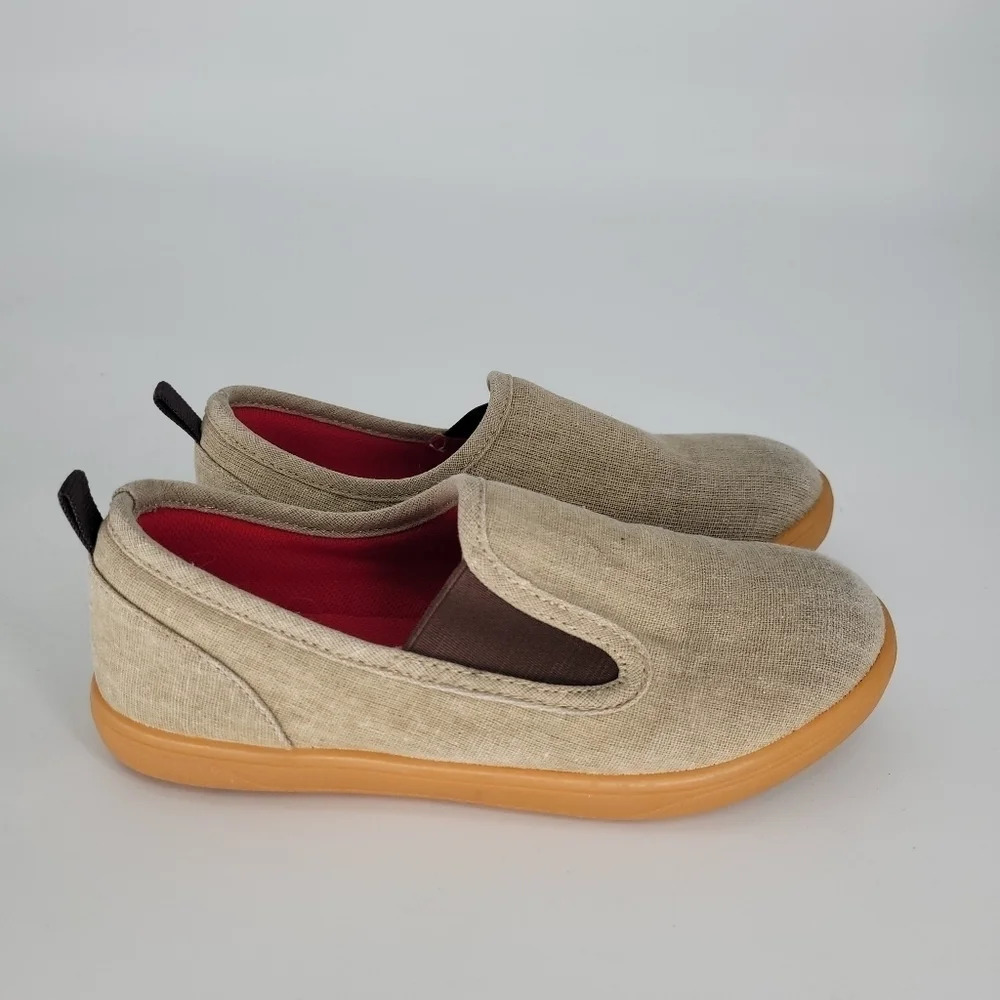 LIVIE & luca ridge beige red kids loafers slip on slides Sneaker Size 12 - Picture 2 of 7